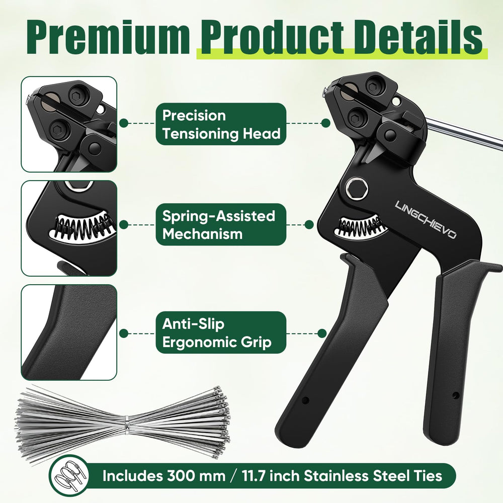 LingChievo stainless steel 11.8-inch ties bundled for corrosion-resistant fastening