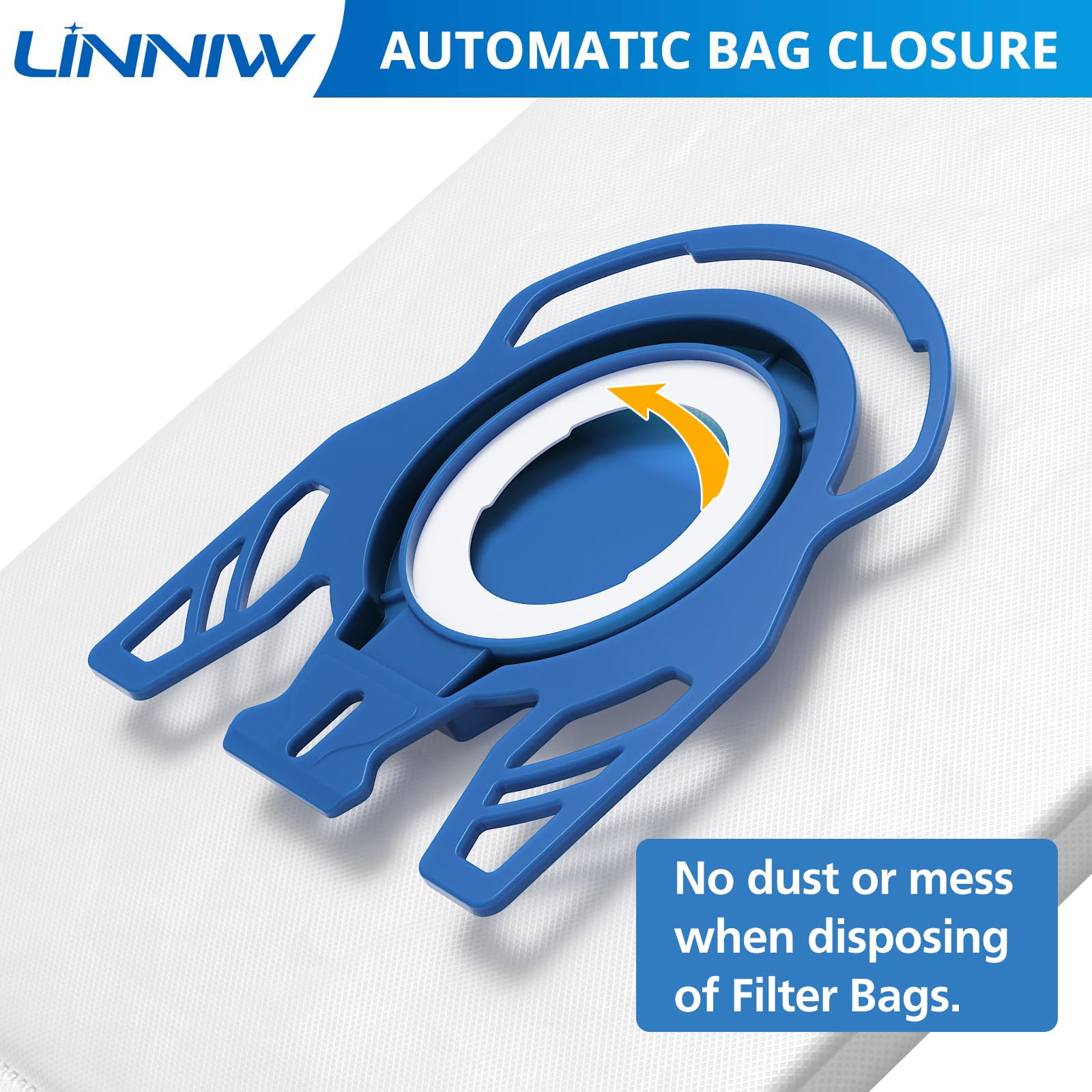 LINNIW capacity demonstration with debris to show larger dust holding space