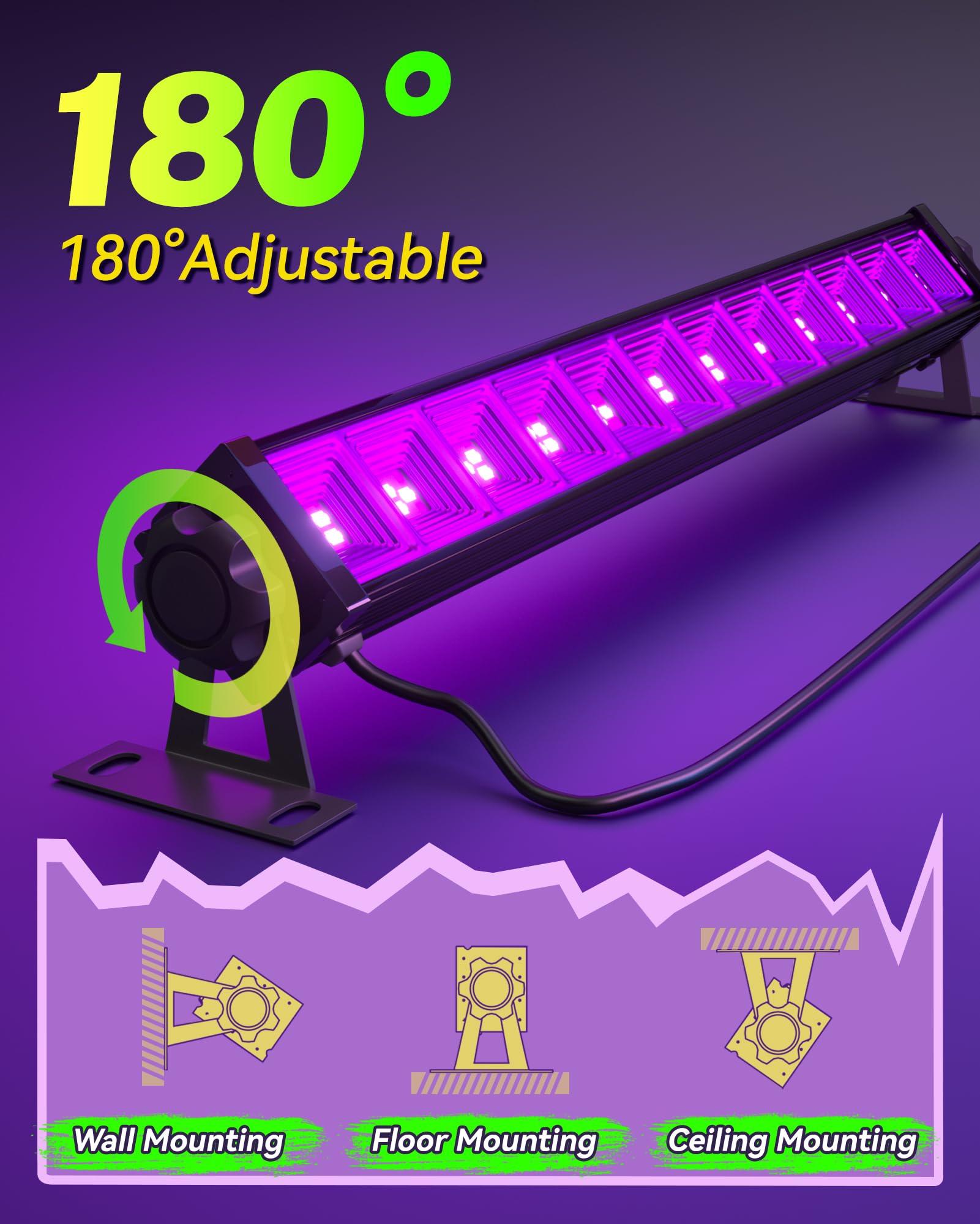 Linstaine illuminating fluorescent poster to enhance neon colors and contrast