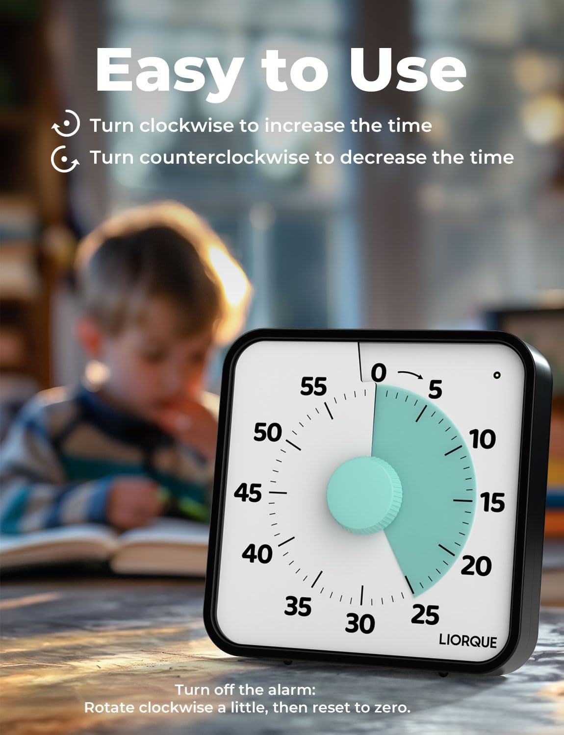 LIORQUE alarm LED light active to provide a non-audible visual alert option