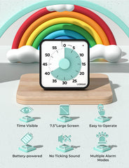 LIORQUE magnetic back attached to a magnetic board for hands-free classroom placement