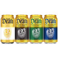 Liquid Death can close-up highlighting label and bold design advantage
