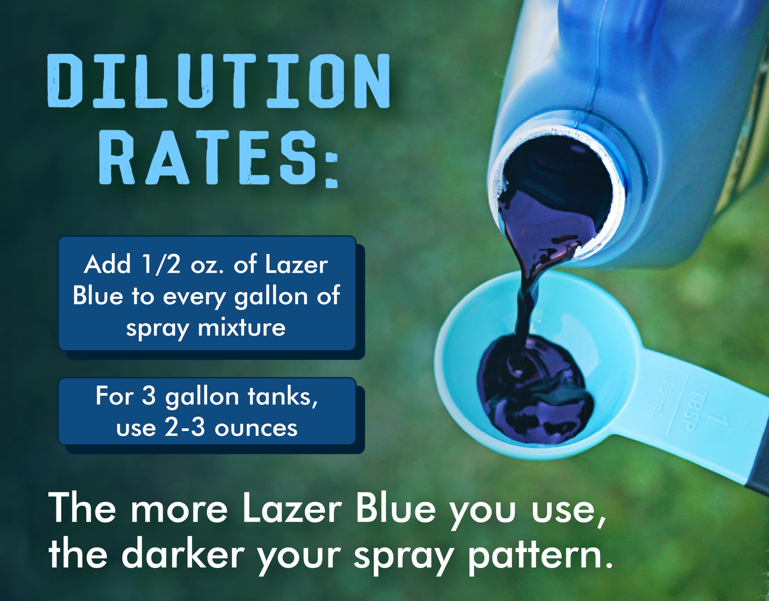 Liquid Harvest label directions close-up showing mixing guidance for accurate application