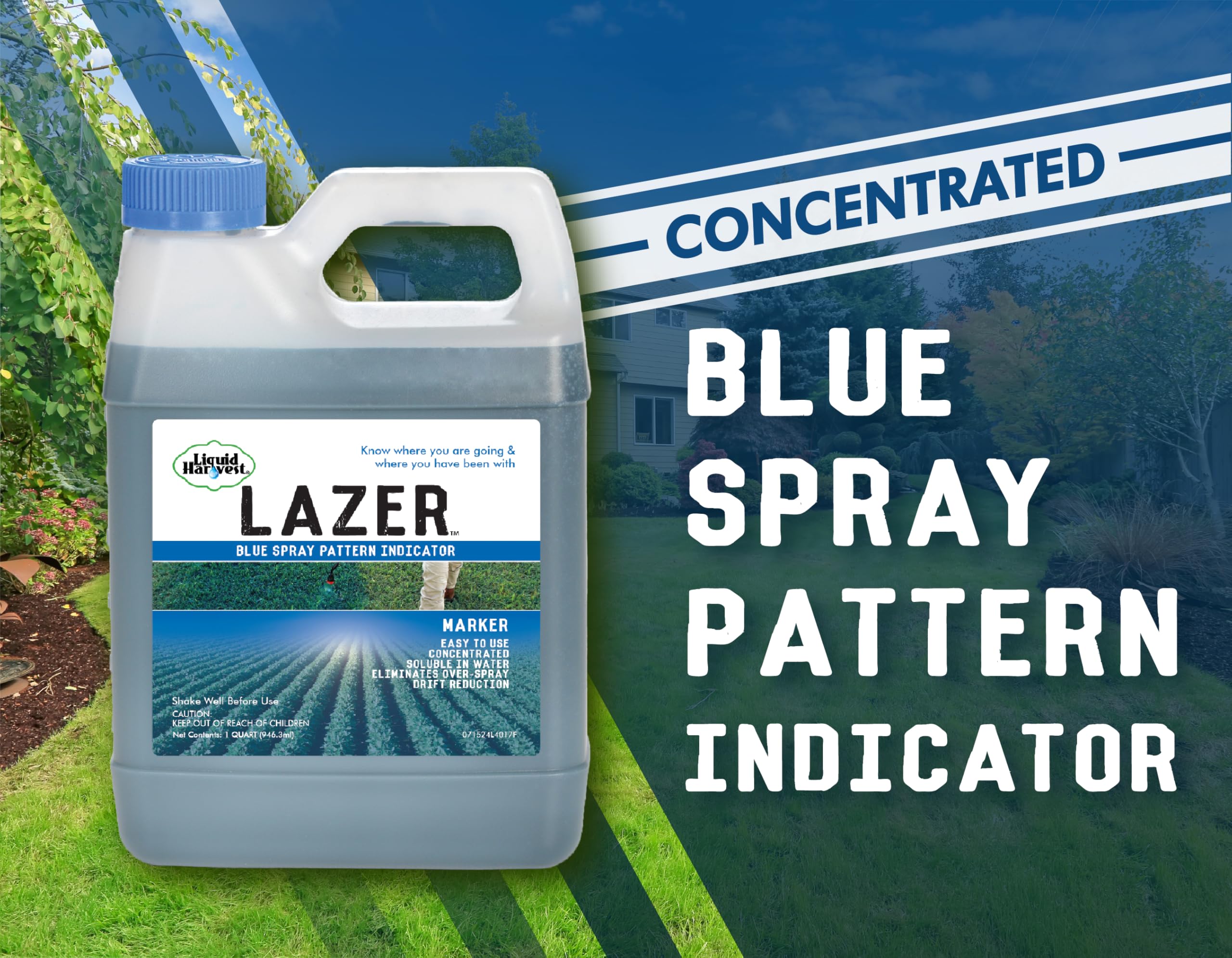 Liquid Harvest Lazer Blue cap detail demonstrating secure pour control