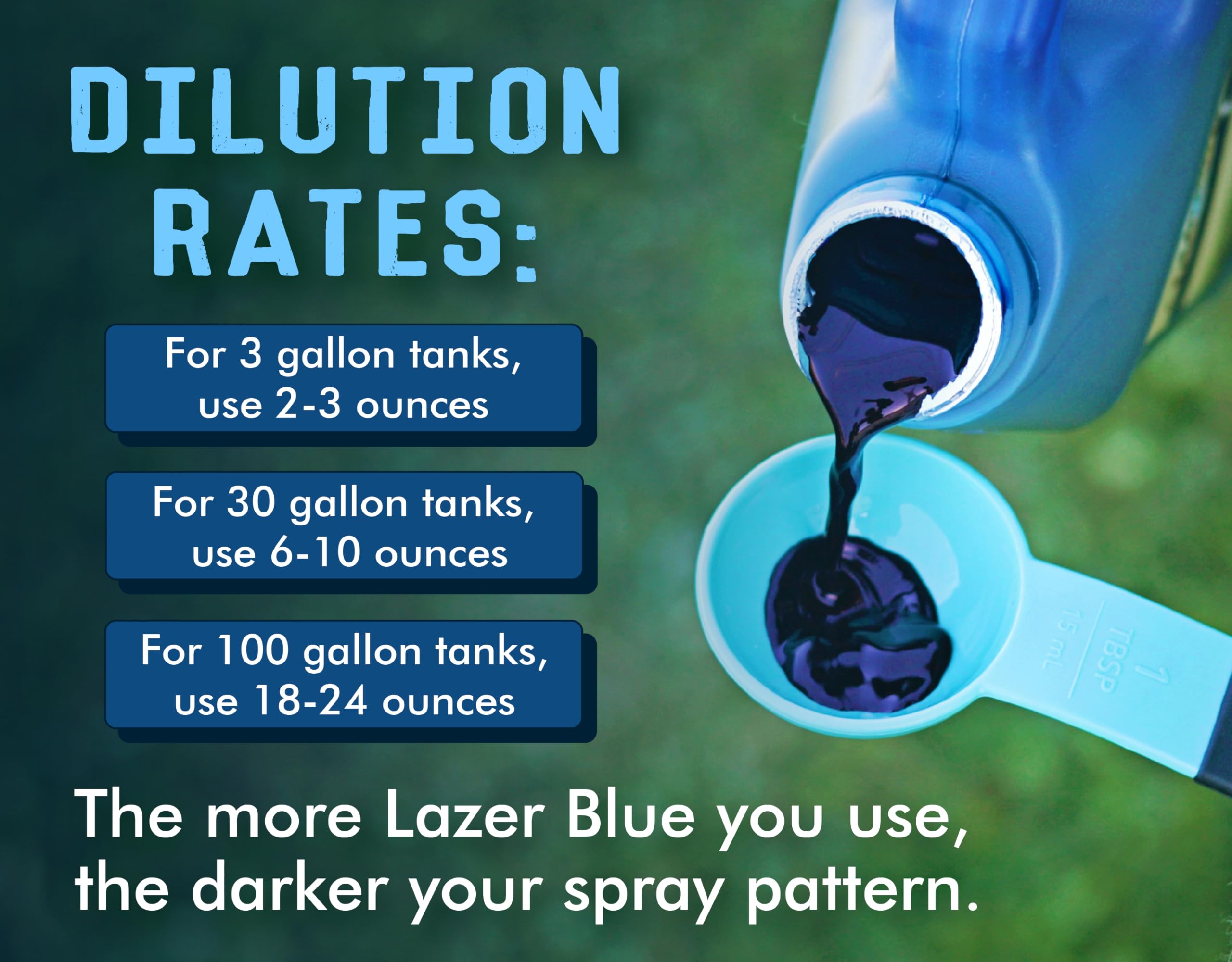 Liquid Harvest Lazer Blue marking turf with visible blue contrast for accuracy