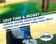 Liquid Harvest Lazer Blue concentrate close-up showing rich blue color