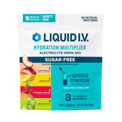 Liquid I.V. front box showing variety pack and benefits