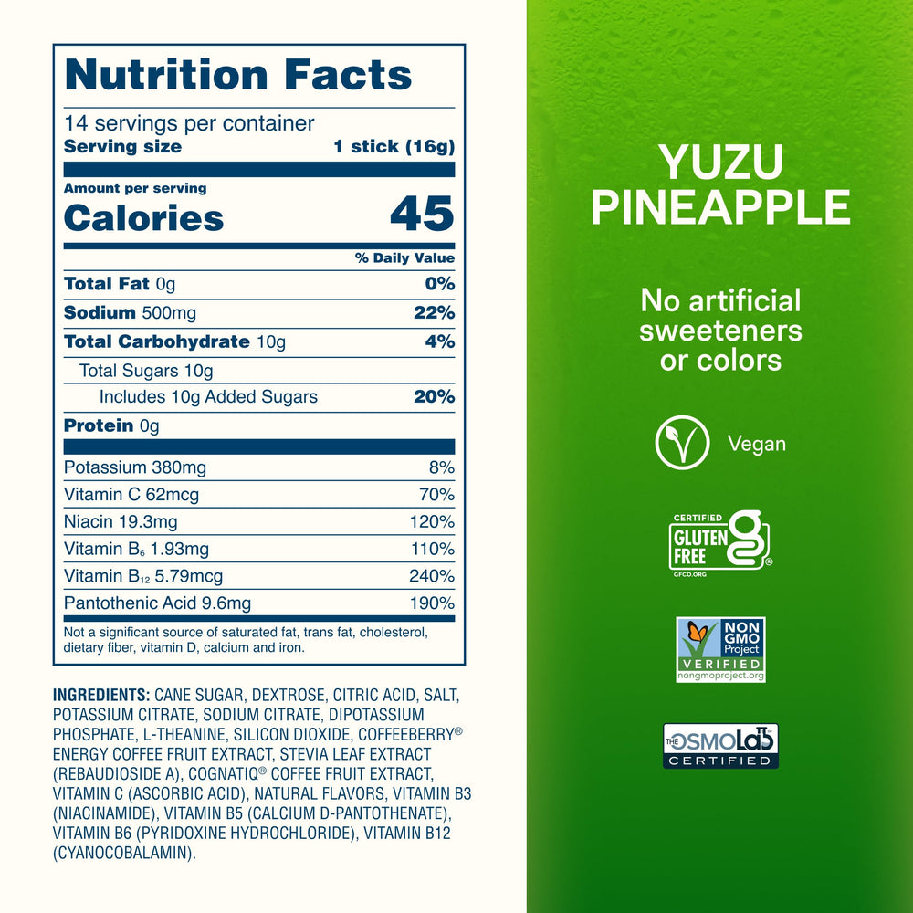 Liquid I.V. single packet tucked in backpack showing on-the-go hydration benefit