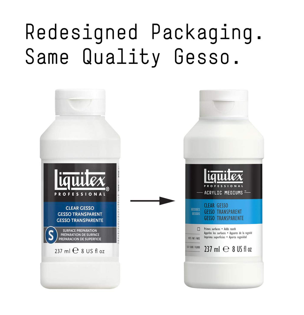 Liquitex clear gesso textured surface close-up demonstrating tooth for better pigment grip