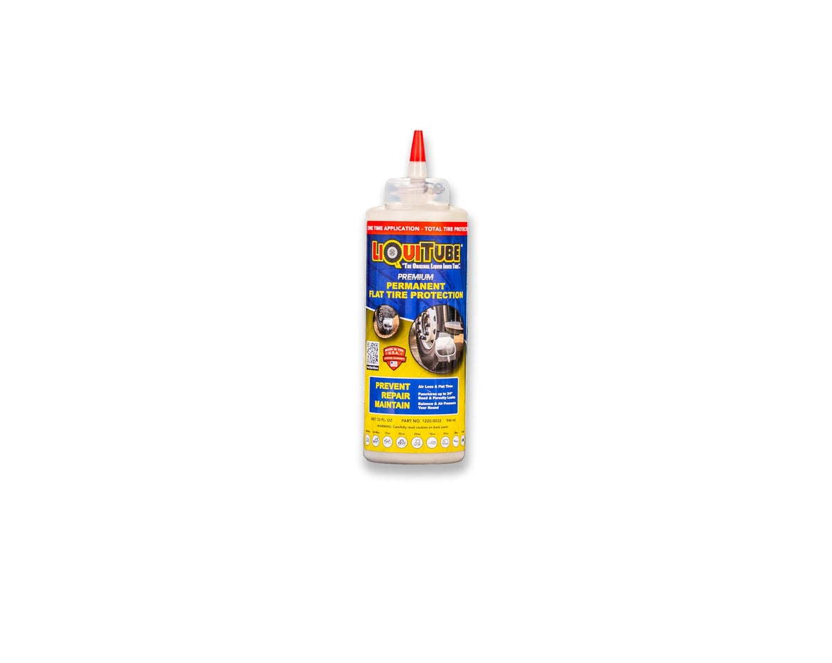 LiquiTube 32 oz front label showing product name and usage, demonstrating reliable protection
