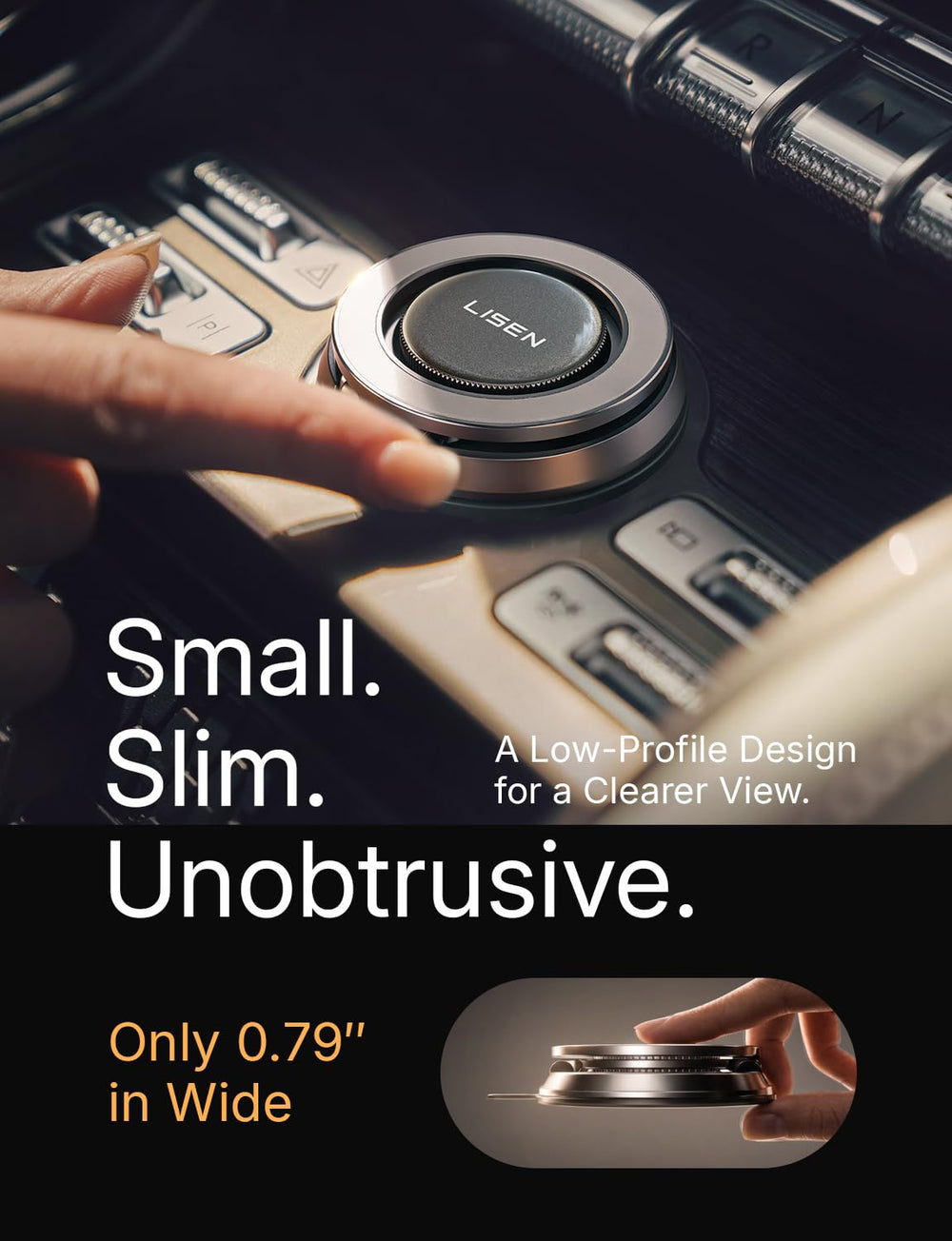 LISEN magnetic pad with included metal ring showing universal phone compatibility