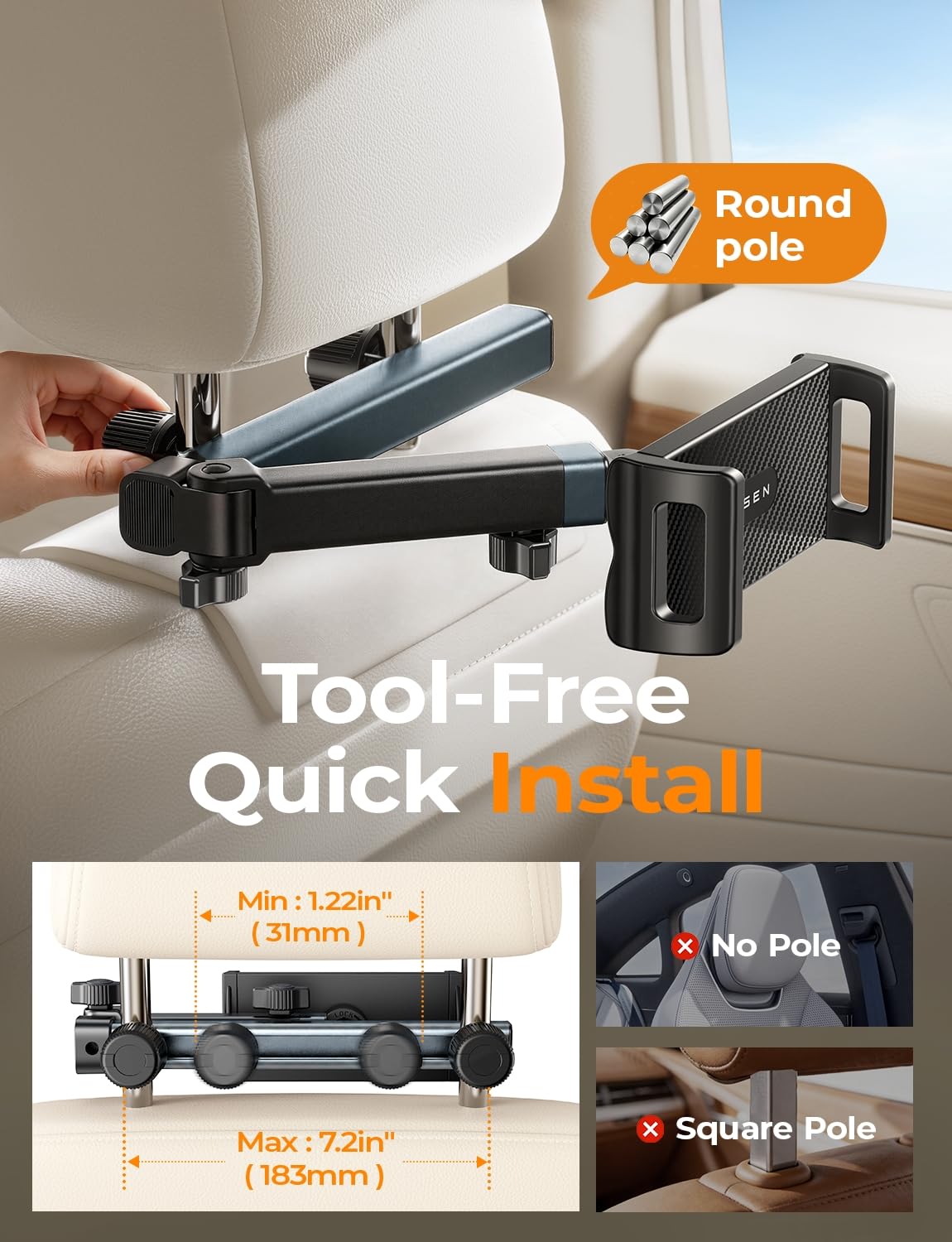 LISEN rotation demo showing 360-degree adjustability for perfect angle benefit