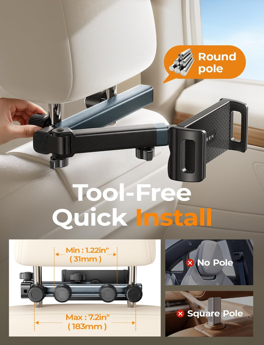LISEN rotation demo showing 360-degree adjustability for perfect angle benefit