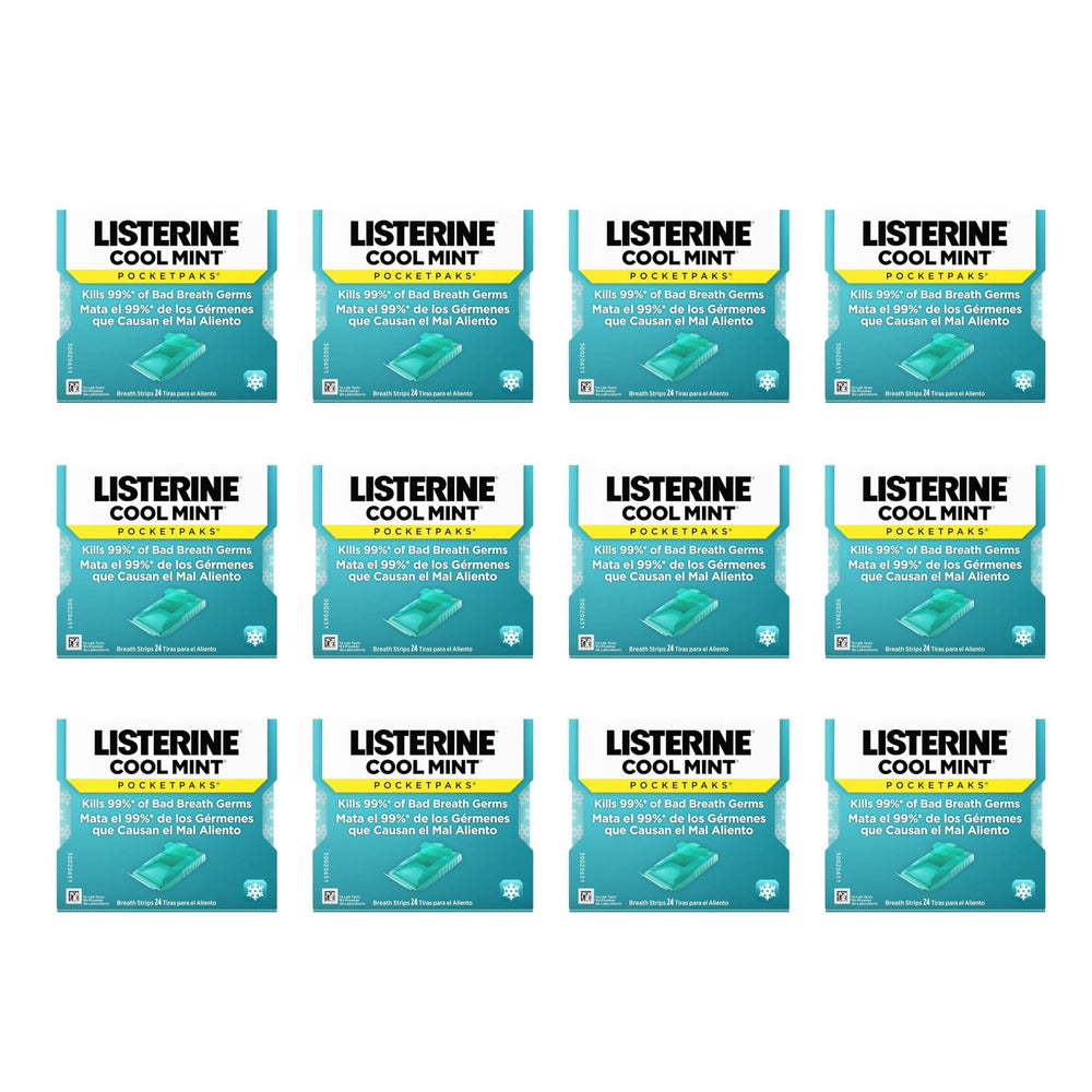 Listerine PocketPaks front packaging showing brand and cool mint freshness