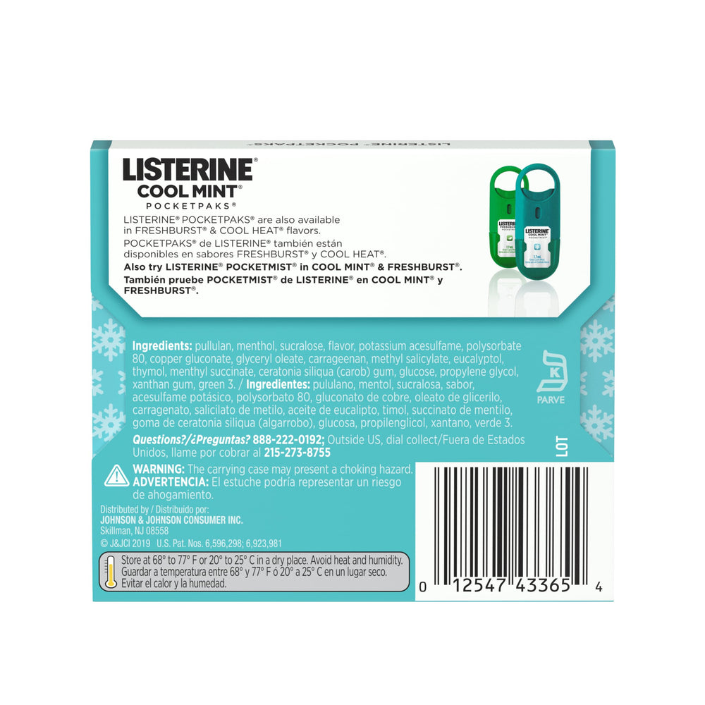 Listerine PocketPaks twelve packs stacked to show bulk supply and value