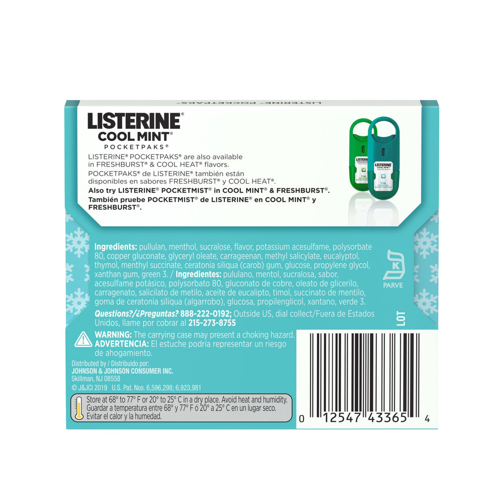 Listerine PocketPaks in a professional setting before a meeting for confidence