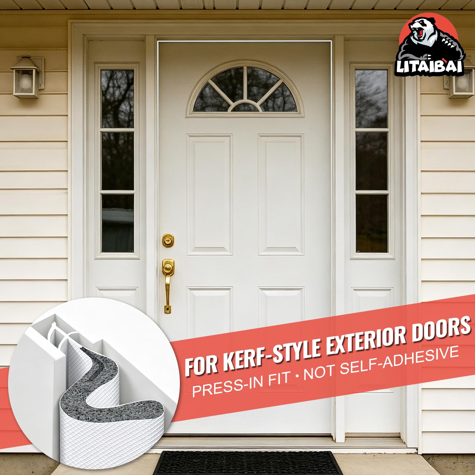 Litaibai before-and-after door gap demonstrating improved sealing