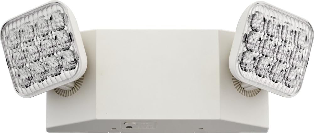 Lithonia Lighting front view showing compact dual-head design and clear mounting