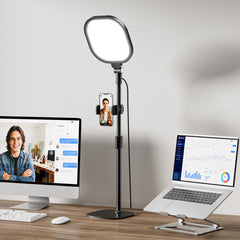 LitONES front view on stand showing even soft lighting benefit