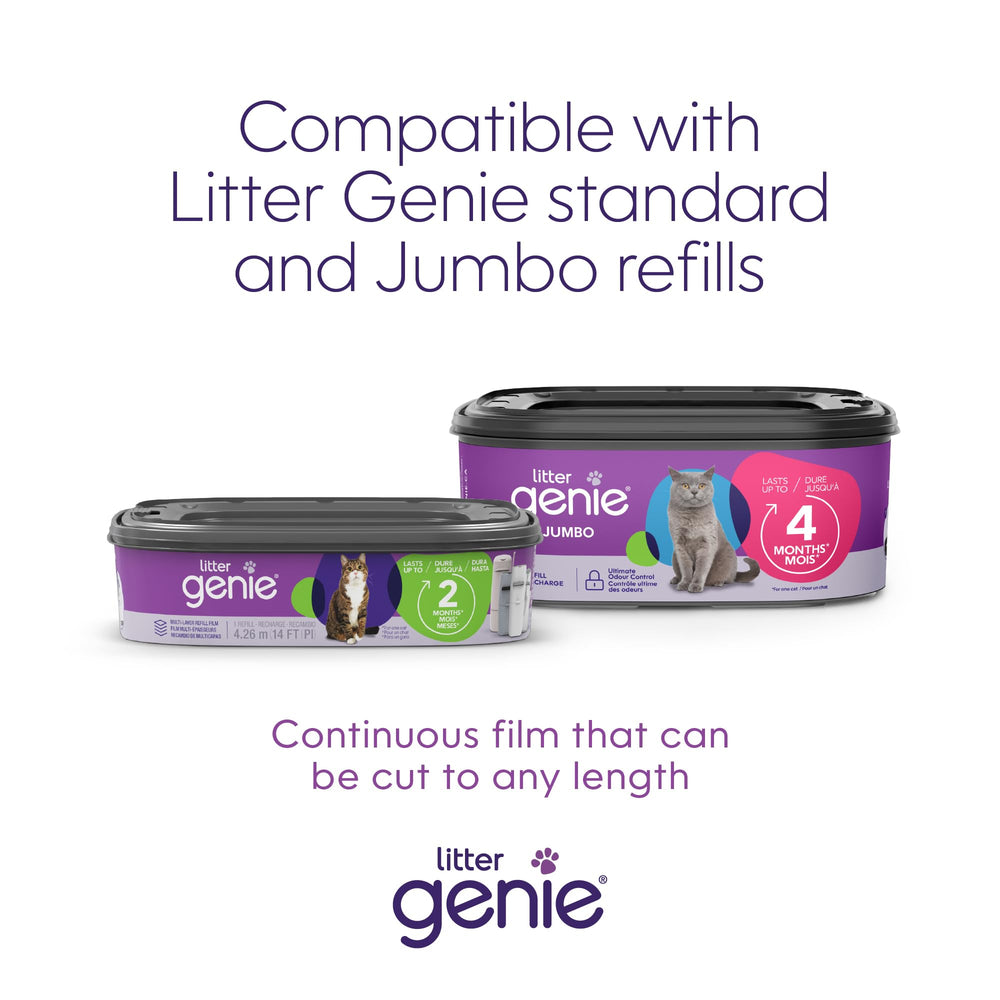 Litter Genie scoop and holder included for organized cleanup benefit