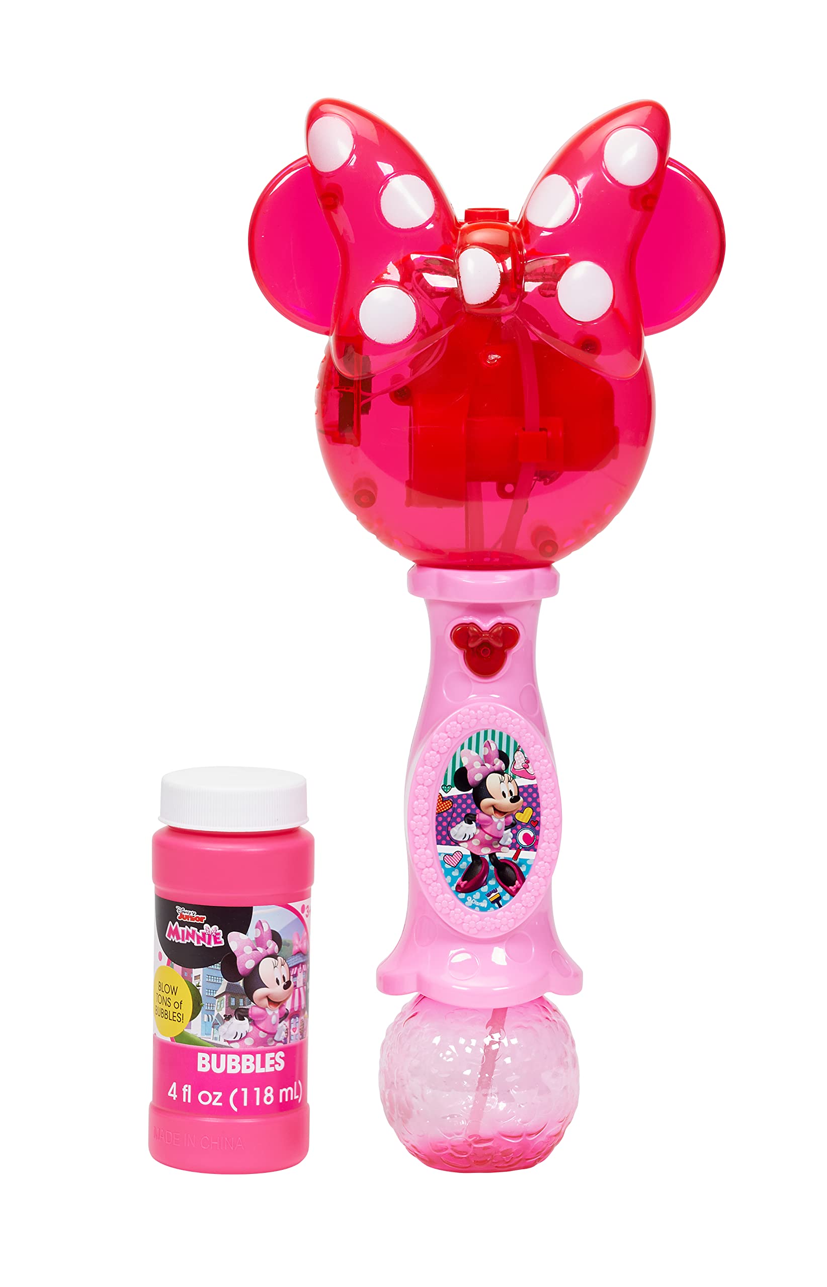 Little Kids Minnie Mouse 4oz bubble solution bottle included for refills