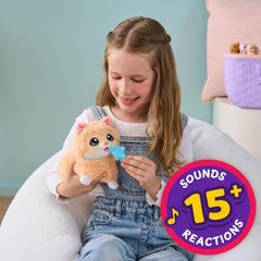 Little Live Pets Mama being fed fish accessory demonstrating interactive response benefit