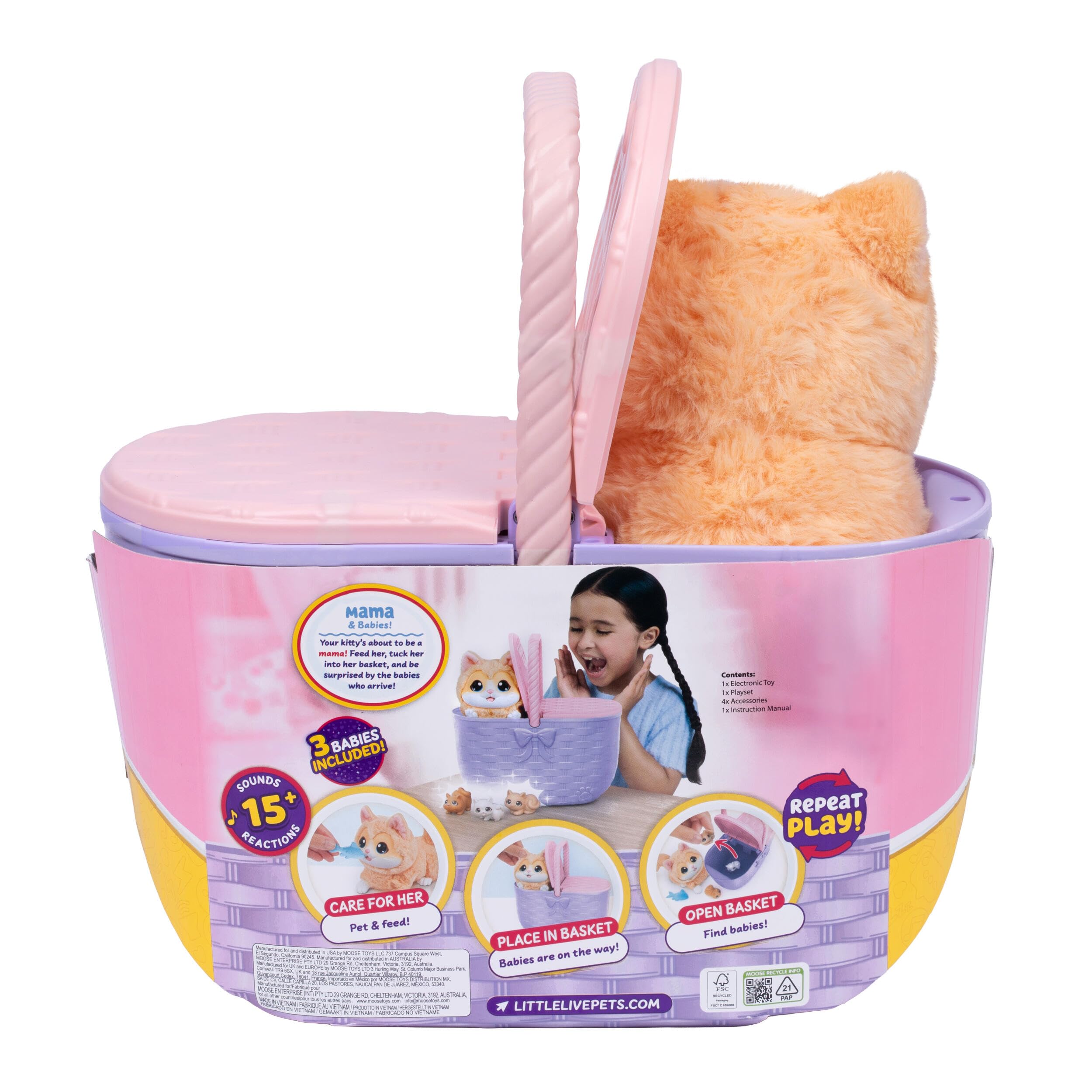 Little Live Pets set held in child's hands showing size and kid-friendly scale