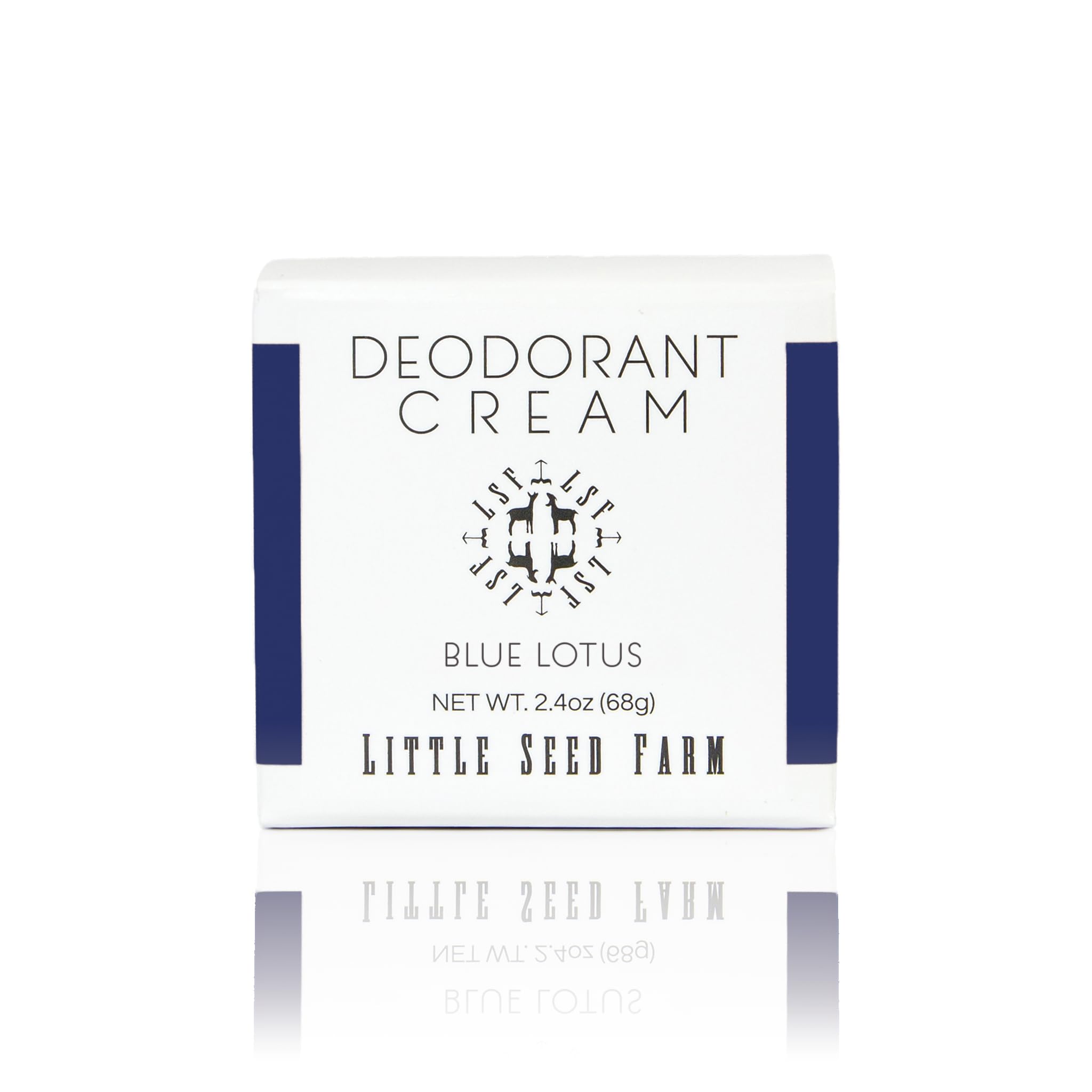 Little Seed Farm jar front view showing Blue Lotus label and natural benefit