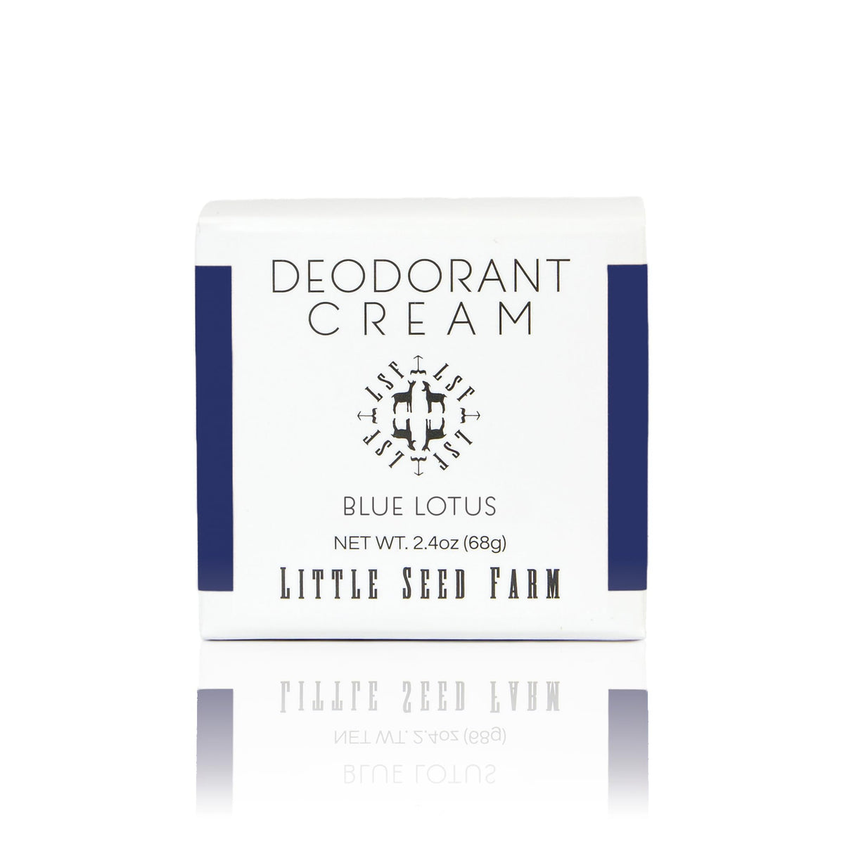 Little Seed Farm jar front view showing Blue Lotus label and natural benefit