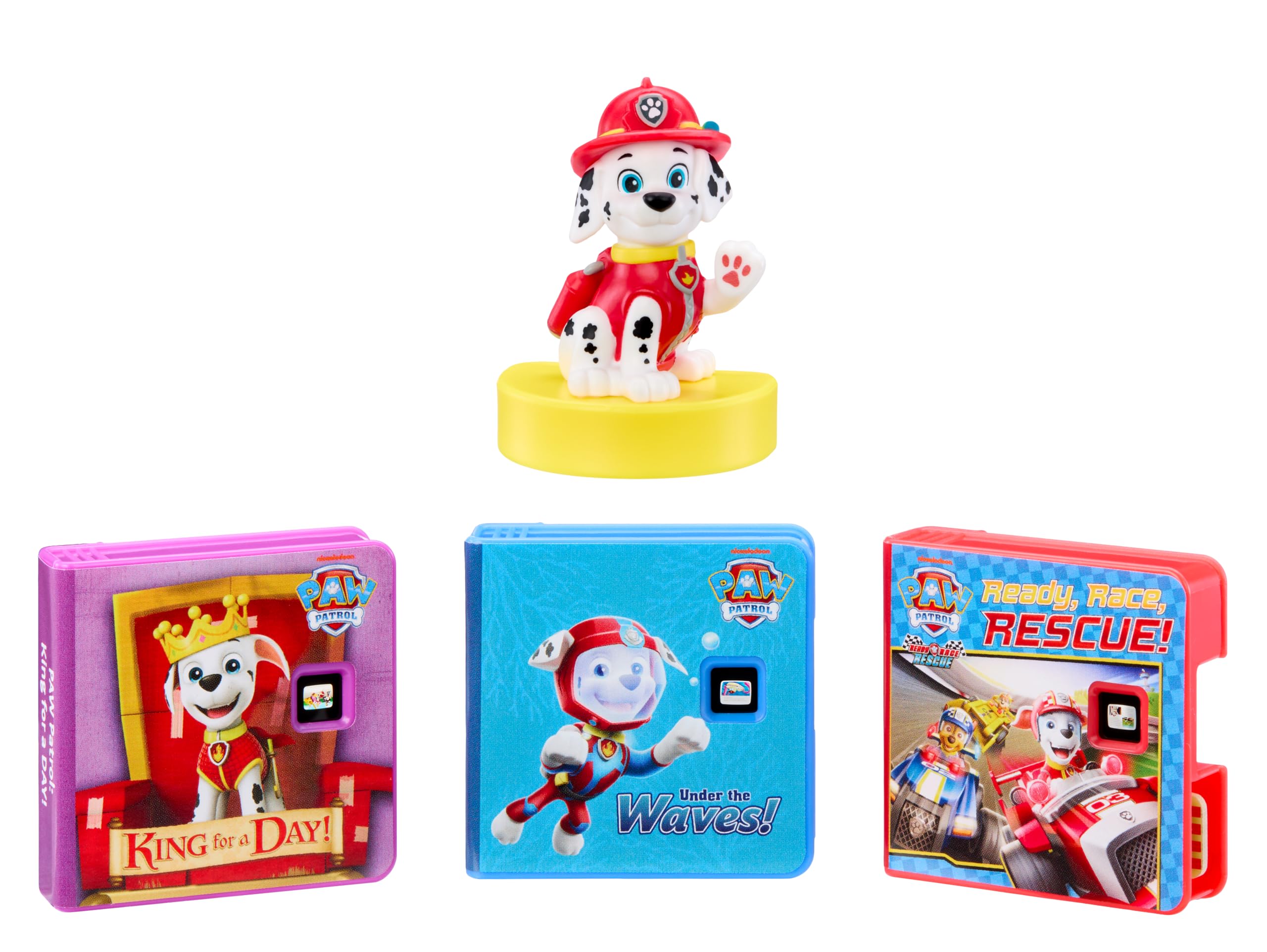 Little Tikes Marshall front packaging showing included cartridge and character benefits