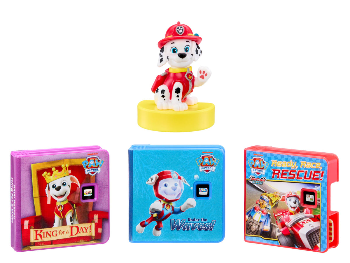 Little Tikes Marshall front packaging showing included cartridge and character benefits
