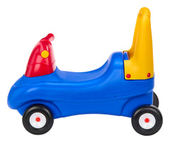 Little Tikes low seat and rear storage holding a toy for convenience