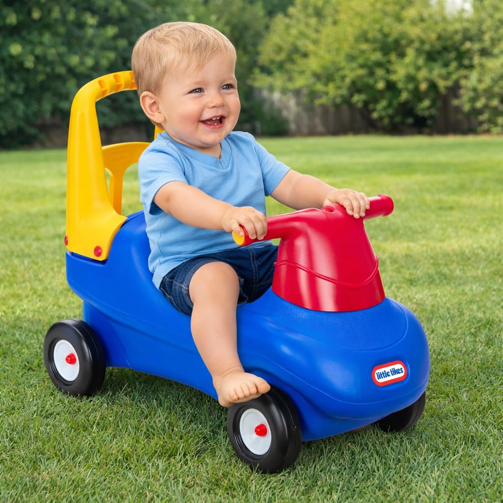 Little Tikes next to toddler illustrating size and safe proportions
