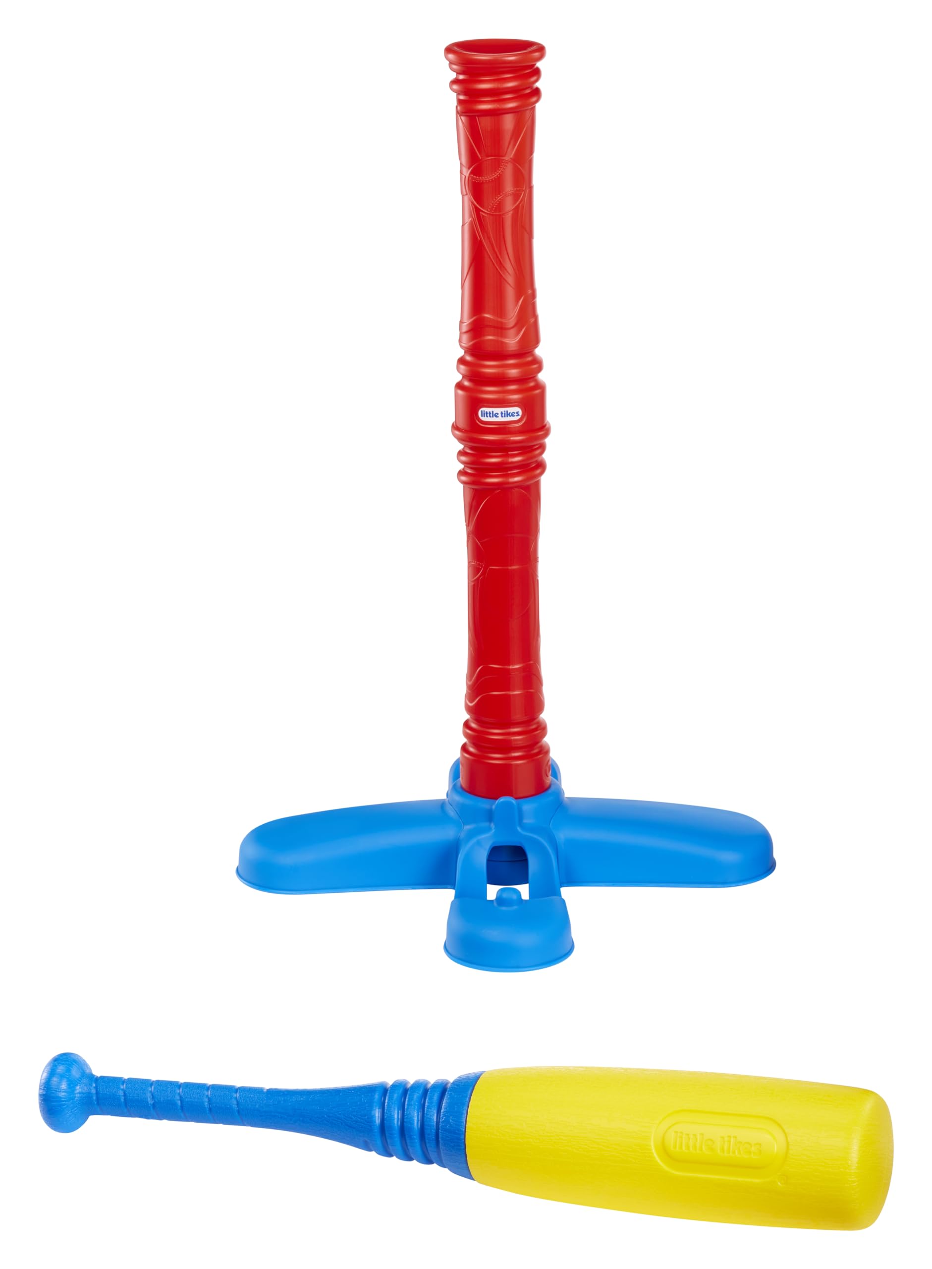 Little Tikes oversized bat and ball closeup highlights easy‑grip design benefit