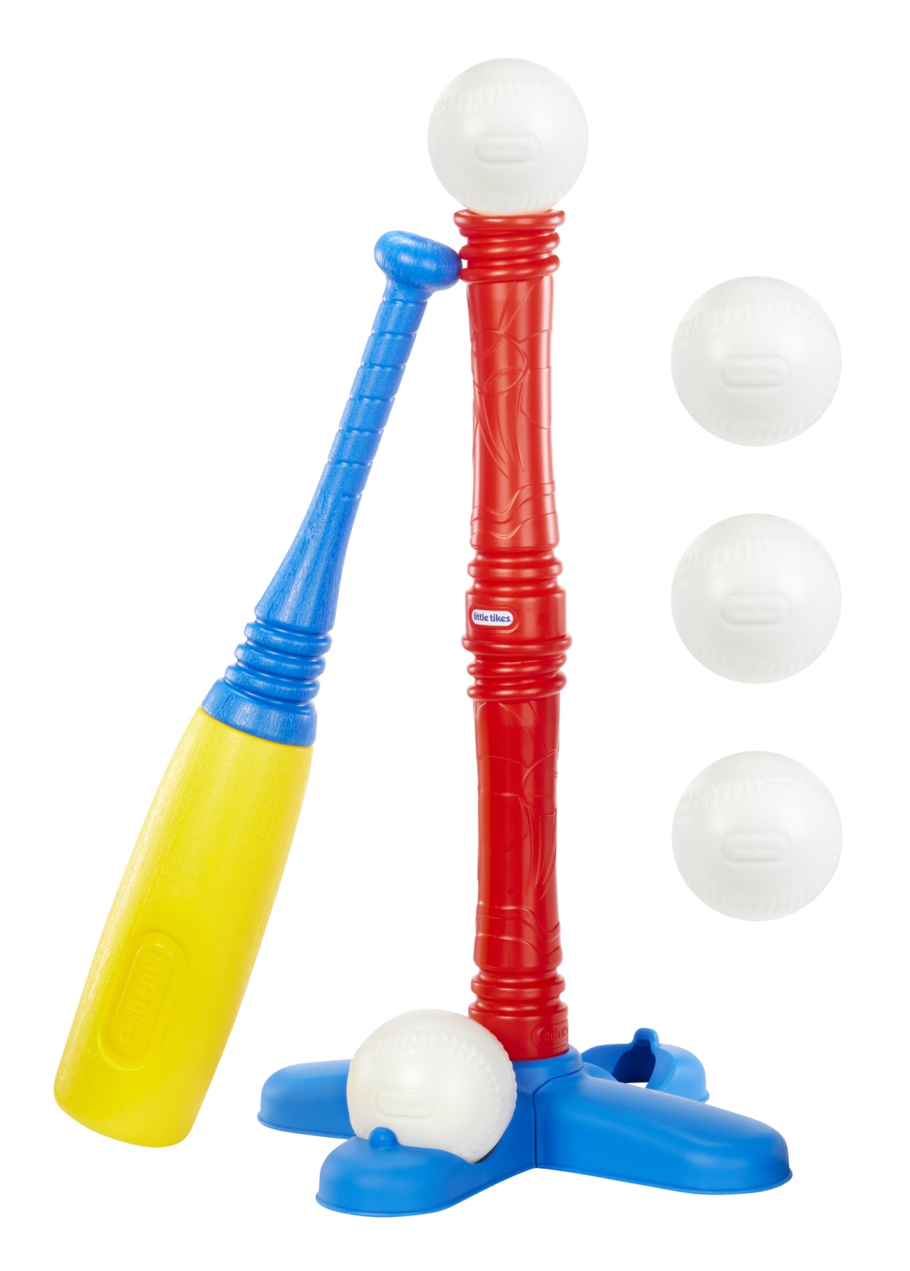 Little Tikes front view of red T‑ball set shows kit and easy setup benefit