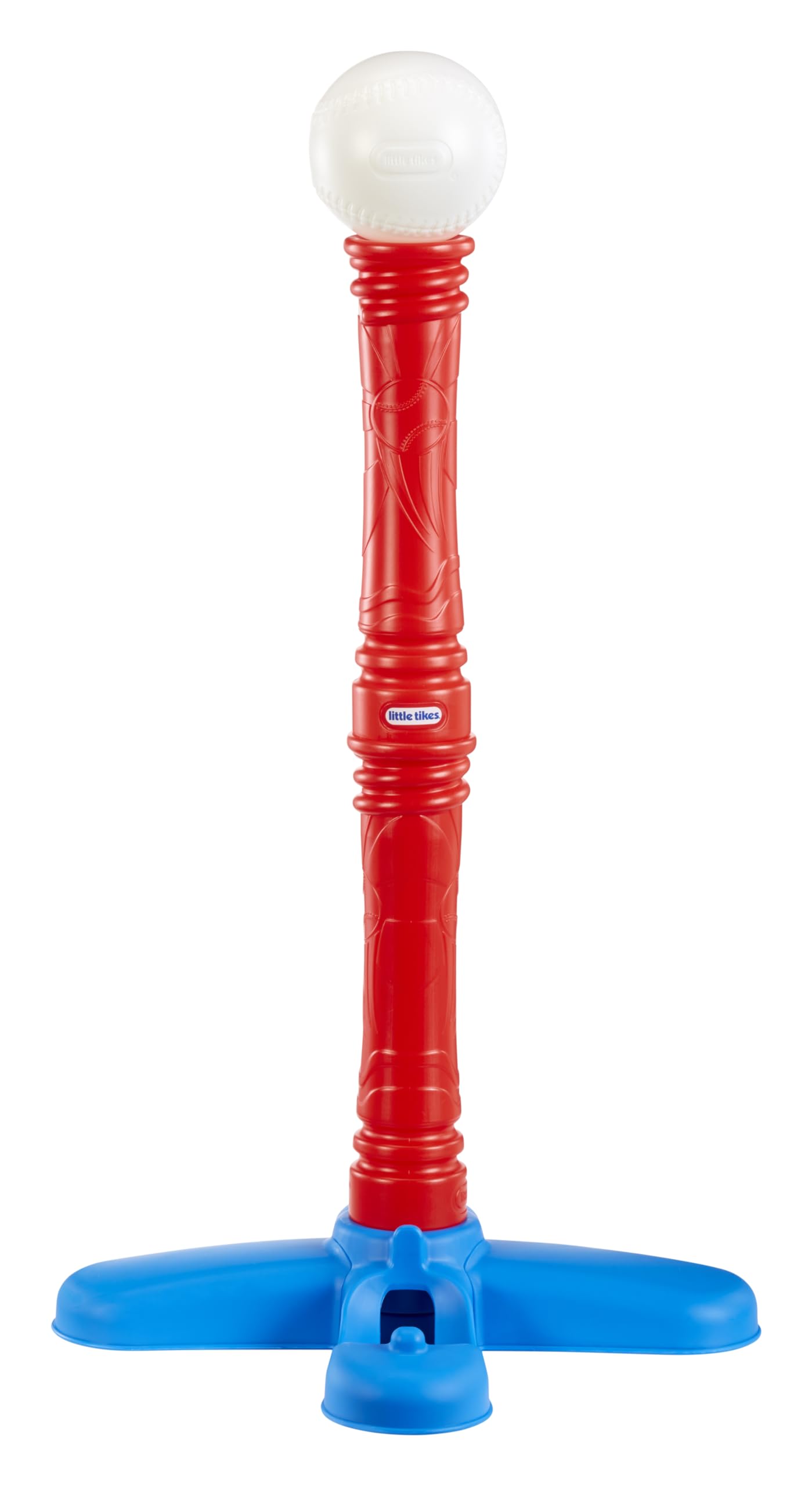 Little Tikes tee height adjustment closeup demonstrates growth-friendly feature