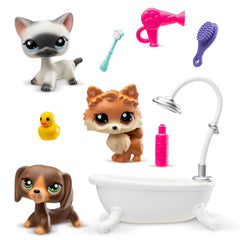 Littlest Pet Shop Siamese Cat closeup showing painted details and charm