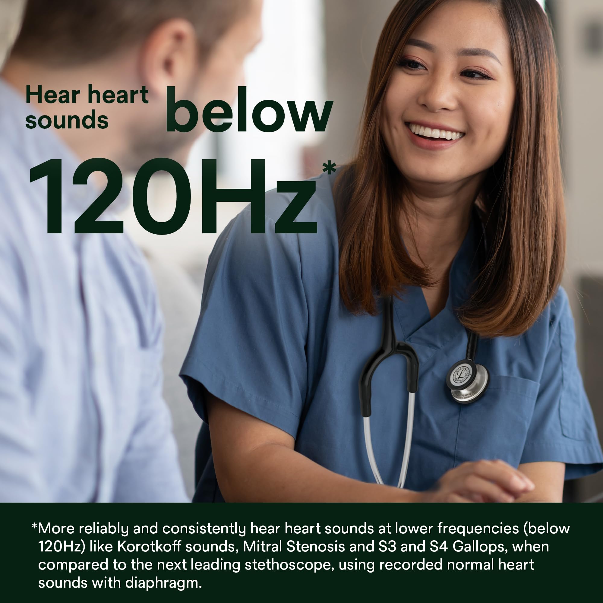 Littmann black tubing bent to show flexibility and long-lasting resistance to creasing
