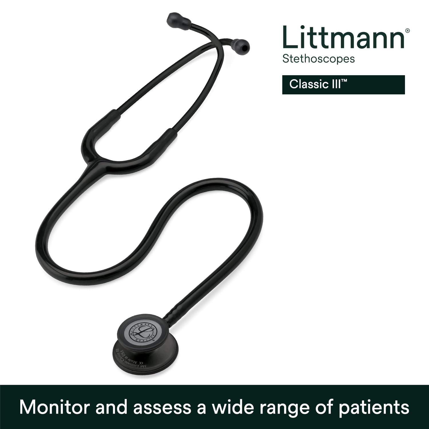Littmann stainless steel chestpiece close-up highlighting precise sound capture and durability
