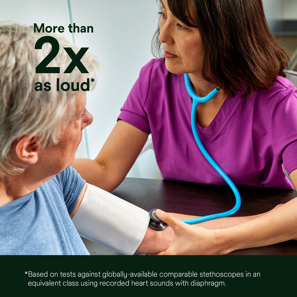 Littmann eartips and headset showing comfortable fit and secure seal benefit