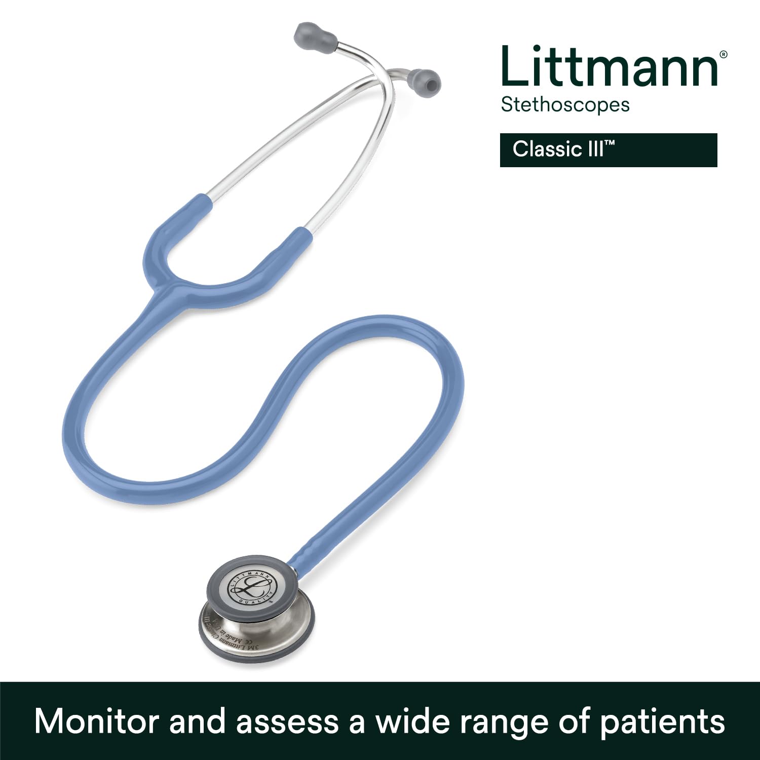 Littmann stainless steel chestpiece close-up illustrating durable acoustic quality
