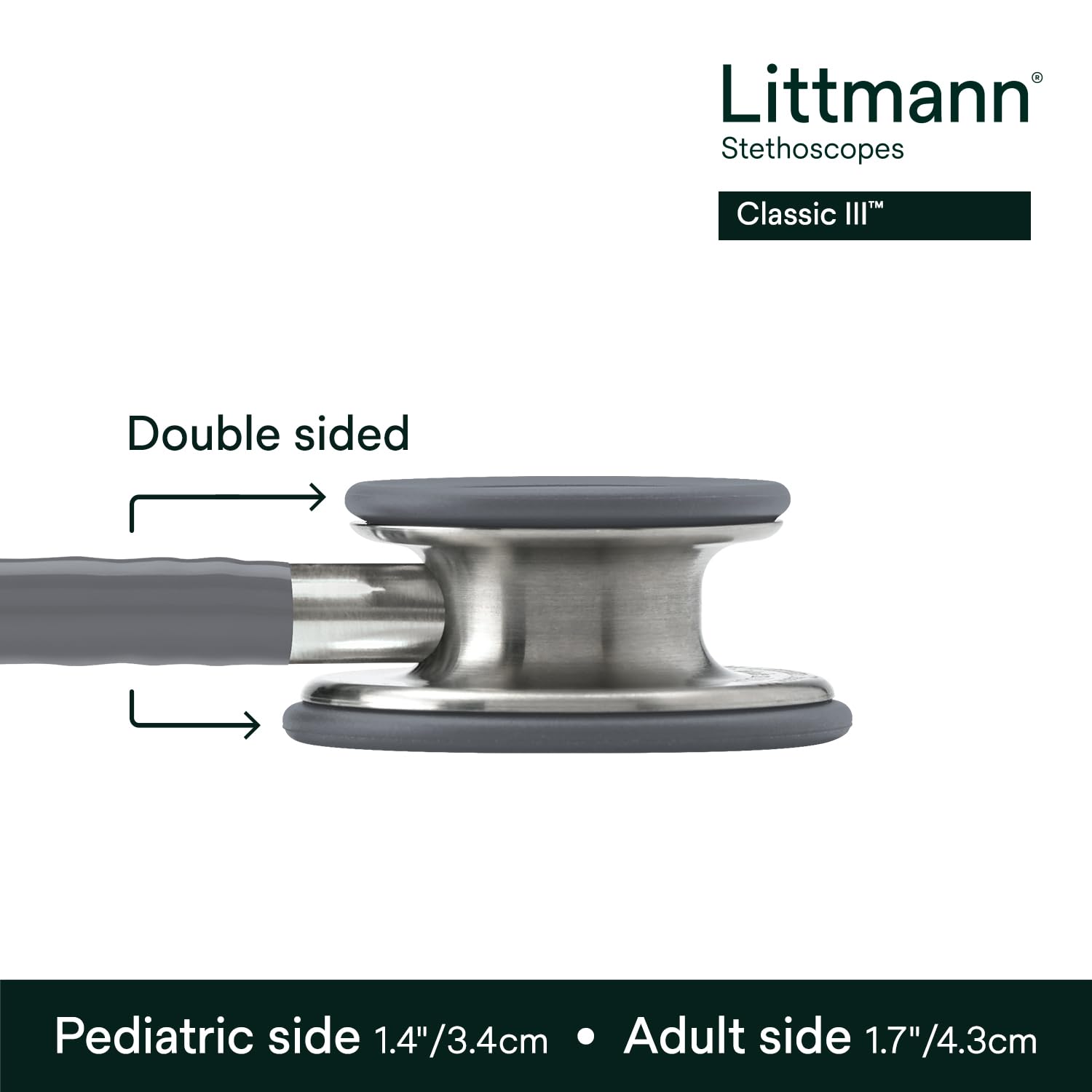 Littmann tunable diaphragm close-up demonstrating easy frequency switching