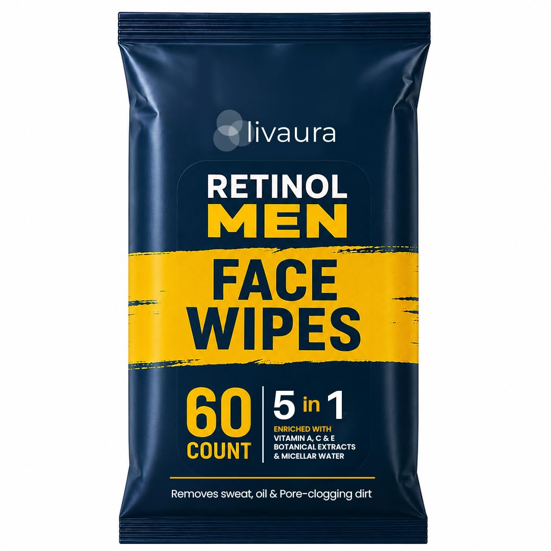 LIVAURA front packaging showing 60-count wipes and convenience benefits