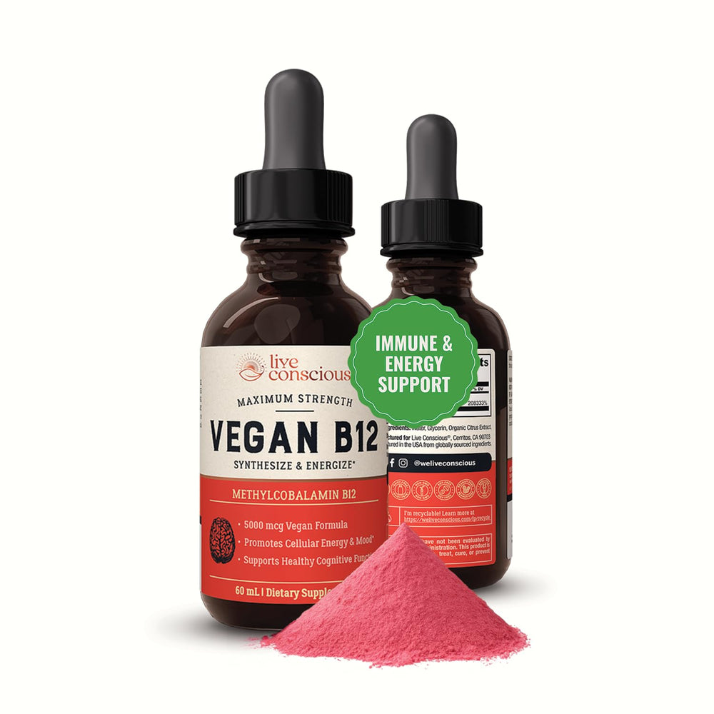 Live Conscious front bottle label showing product name and strength for clear identification