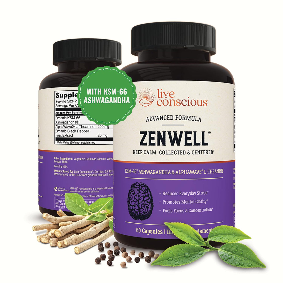 Live Conscious ZenWell front packaging showing bottle and product name for quick recognition