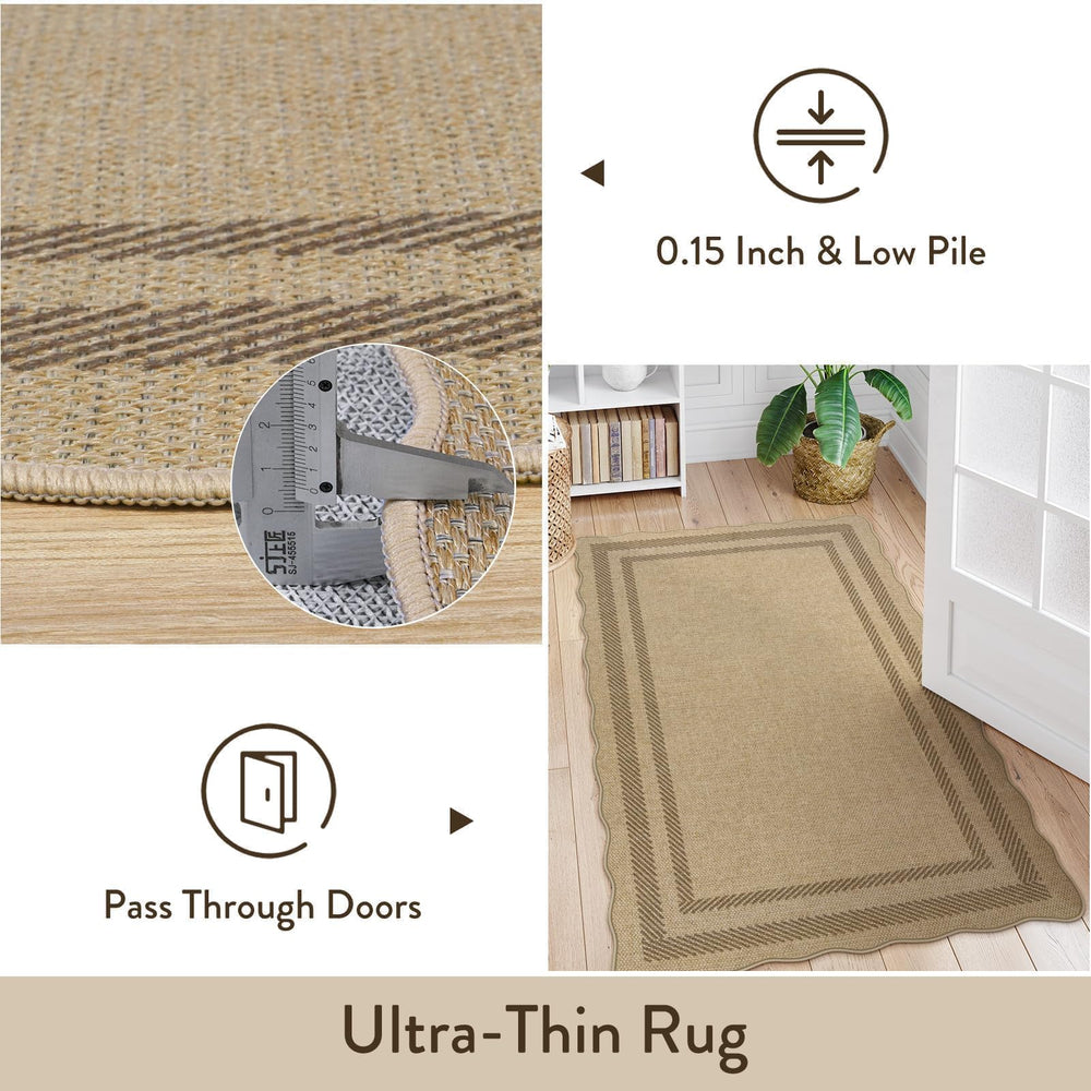LIVEBOX folded rug out of package with creases flattening easily