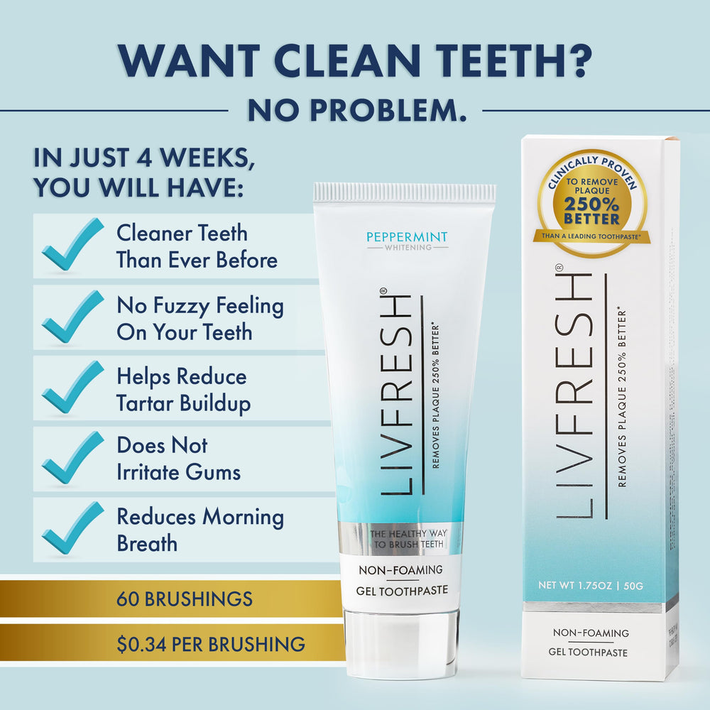 LIVFRESH tube on bathroom counter staged for daily routine demonstrating family-friendly use