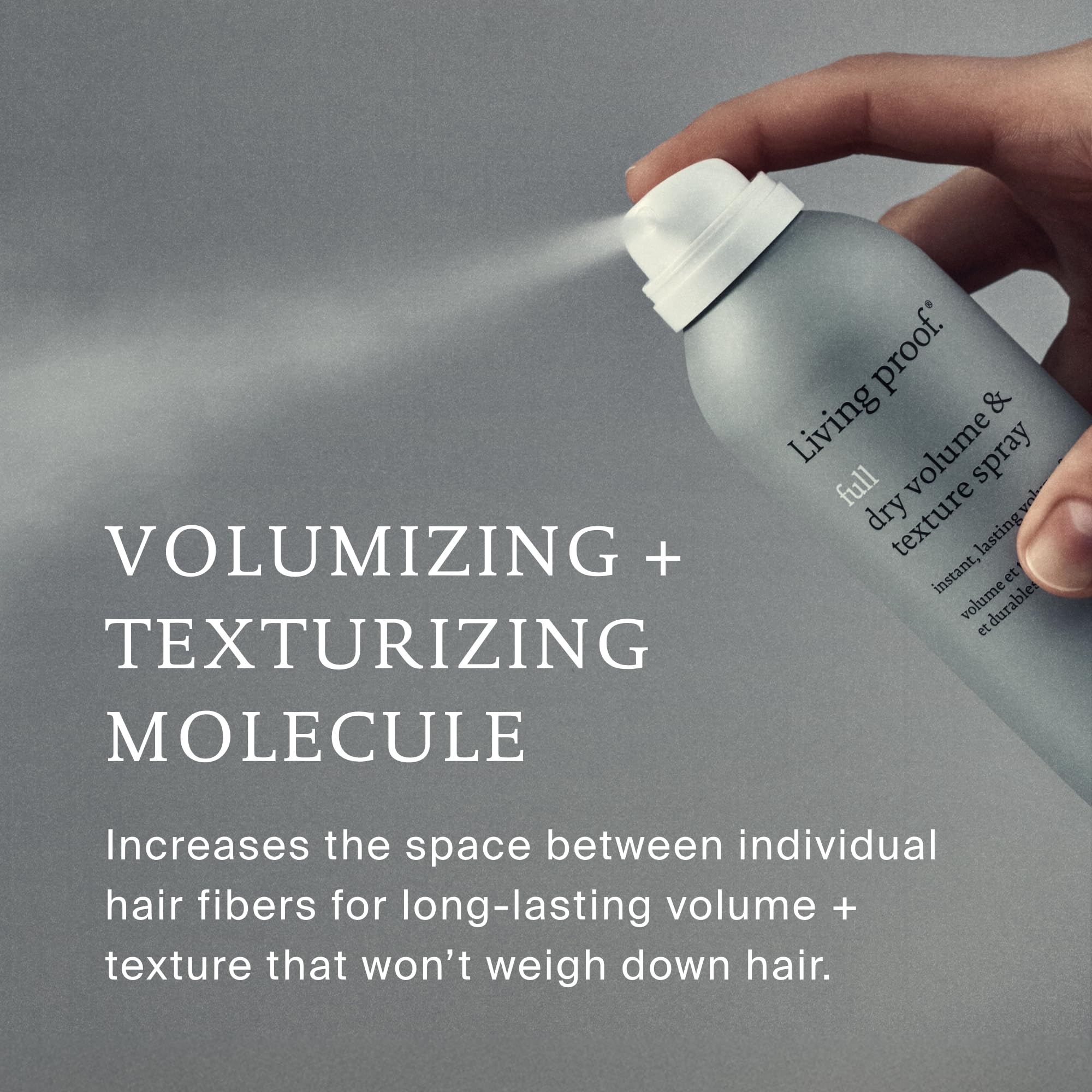 Living Proof bottle on bathroom shelf suggesting everyday convenience and styling benefit