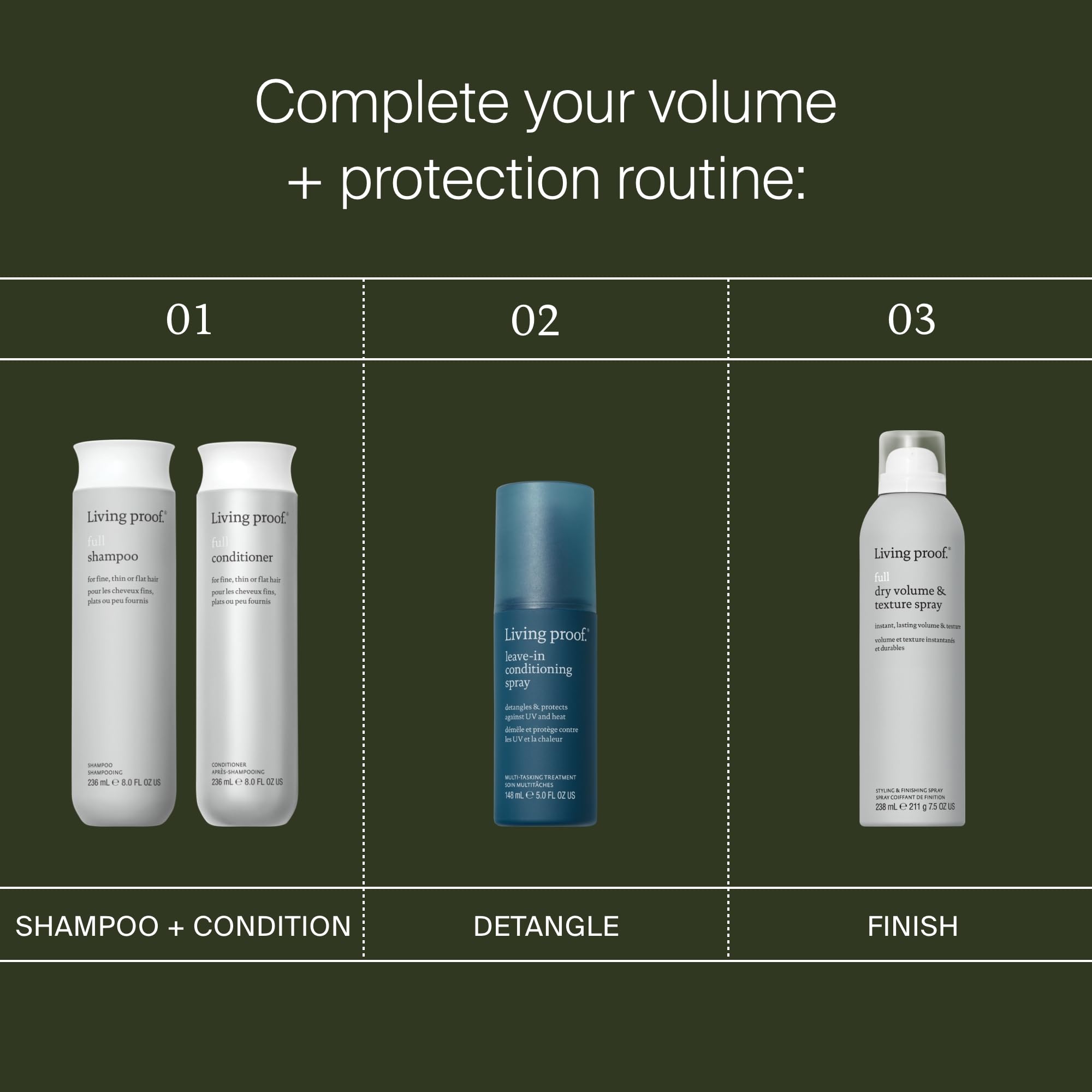 Living Proof styled hair in lifestyle setting, shows fuller, soft, salon-like results