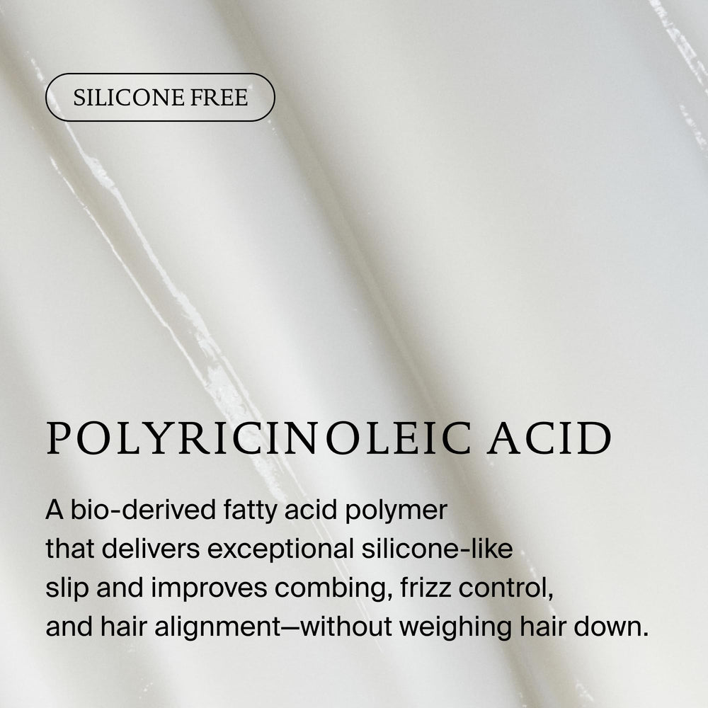Living Proof conditioner pouring into palm, indicates smooth application and control